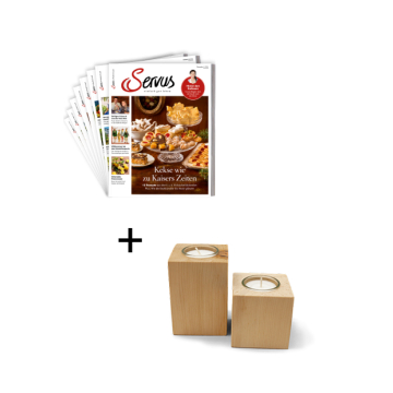 Jahresabo mit Teelichthalter-Set