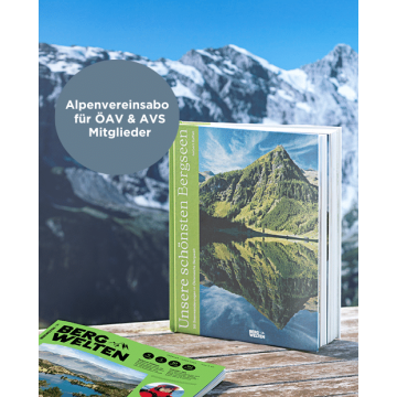 Cover Bergwelten und Cover Bergseenbuch