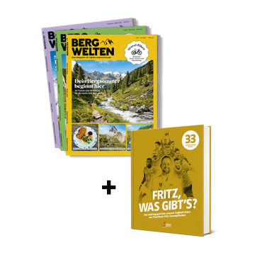 Abbildung von Bergwelten Covers und Kochbuch