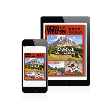 Bergwelten Cover in Tablet bzw. Mobiltelefon