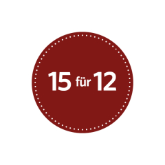 Jahresabo 15 für 12
